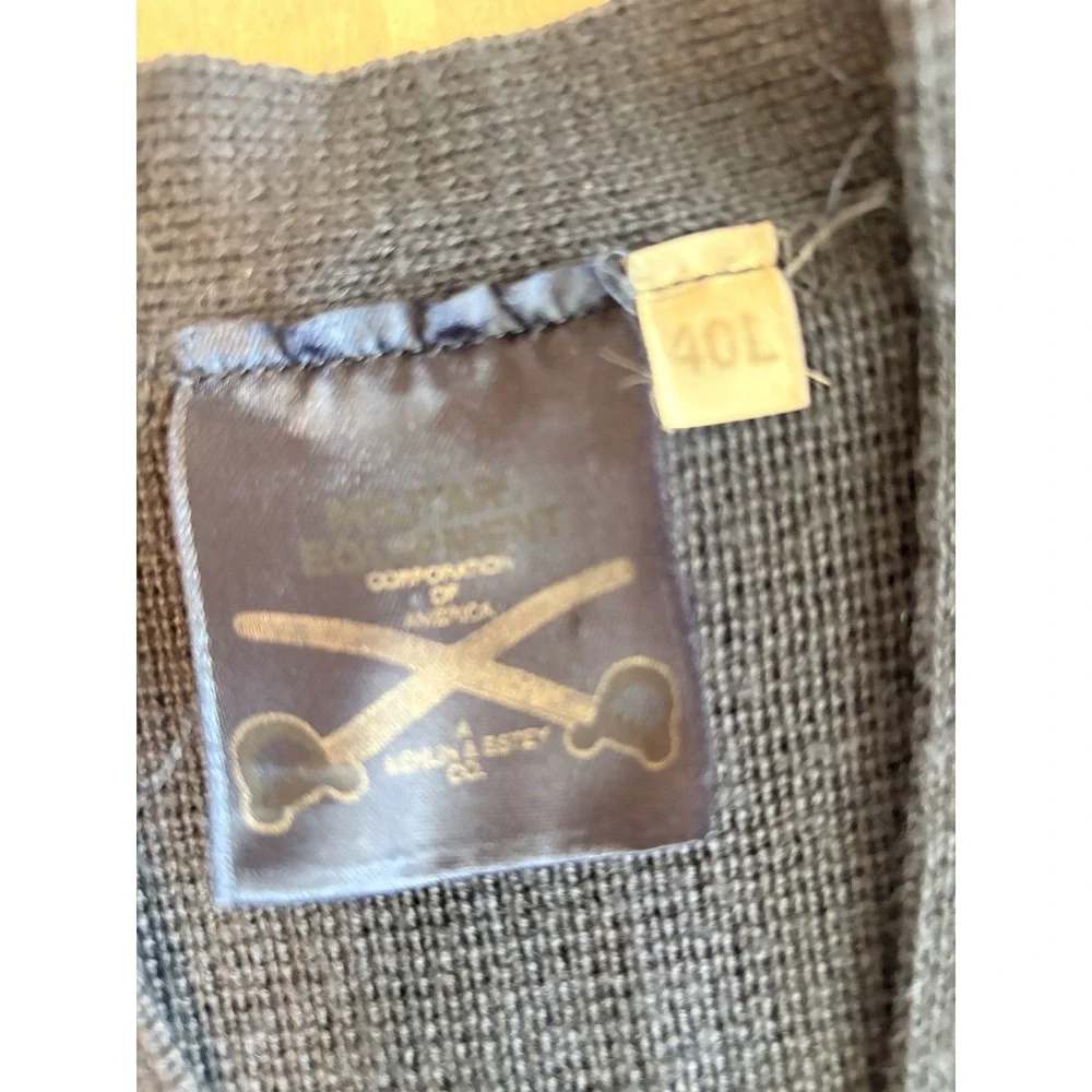 US Air Force Mens 40L (Large) Cardigan Wool Blend Elbow Patch Grandpa Sweater - Picture 2 of 6